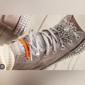 NEW Free People Nan-Ku grey studded sneakers size 37
